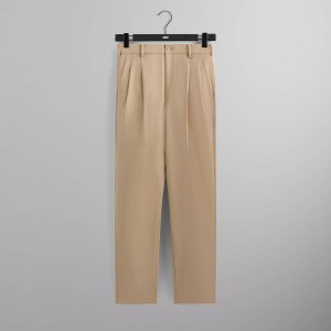Beige Men Kith Double Weave Montrose Pants | 0762-DWRYX