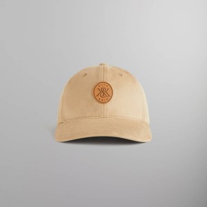 Beige Men Kith Microsuede Aaron Classic Cap | 6598-ITNXR