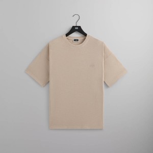 Beige Men Kith Slub Jersey Bishop T-Shirt | 9652-XABTO