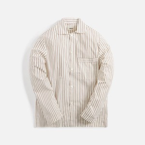 Beige Men Kith Tekla Poplin Long Sleeve Pajama Shirt Underwear | 2960-BWDNU