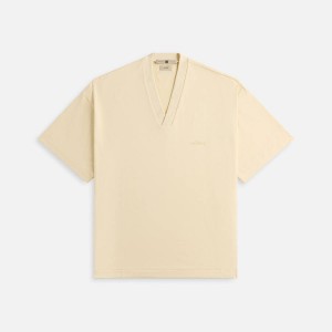 Beige Men Kith adidas x Fear of God Athletics Heavy Jersey V-Neck T-Shirt | 5986-PKOMI