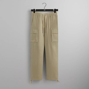 Beige Men Kith and Kin Washed Satin Kelvin Parachute Pants | 5730-VZNAJ