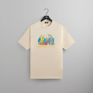 Beige Men Kith for Sesame Street Camp Vintage T-Shirt | 2680-NAZGQ