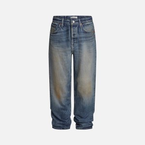 Beige Wash Women Kith Aya Muse Basics Low Rise Baggys Jeans | 9485-MDXJO