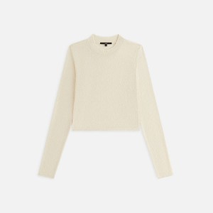 Beige Women Kith Mulberry Monogram Mesh Long Sleeve T-Shirt | 2650-MFSNQ