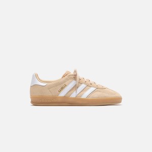 Beige / White Women Kith adidas WMNS Gazelle Indoor Sneakers | 1235-ZOCBD