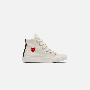 Black Kids' Kith Comme Des Garçons Play x Converse Chuck 70 High Top Sneakers | 6124-JSNEX