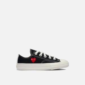 Black Kids' Kith Comme Des Garçons Play x Converse Chuck 70 Low Top Sneakers | 6849-VYJSW