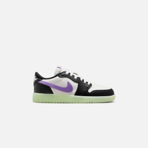 Black Kids' Kith Jordan GS Air Jordan 1 Retro Low OG Sneakers | 5678-OZIHN