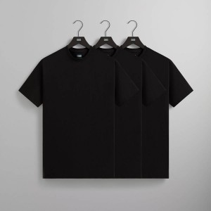 Black Men Kith 3-Pack Undershirt T-Shirt | 4253-HXNIK