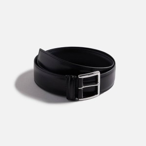 Black Men Kith Anderson's Stitched Trimmed Semi Formal Leather Belts | 5093-ODRJA