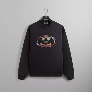 Black Men Kith Batman | Logo Vintage Nelson Crewneck Sweatshirts | 1095-DCTBN