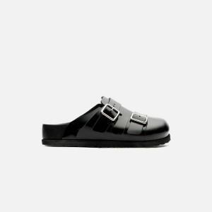 Black Men Kith Birkenstock 1774 222 West Shiny Leather Sandals | 2046-ZTFNE