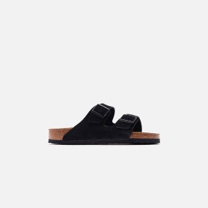 Black Men Kith Birkenstock Arizona Soft Footbed Suede Sandals | 0697-JQDTV
