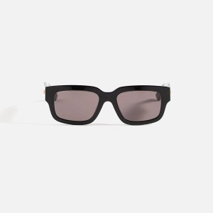 Black Men Kith Bottega Veneta Rectangular Frames Sunglasses | 2365-RBQDJ