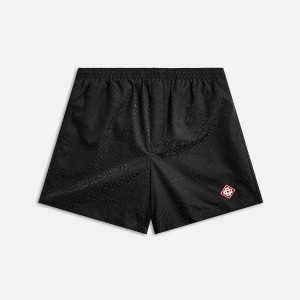 Black Men Kith Casablanca Swim Jacquard Shorts | 6820-OEIXN