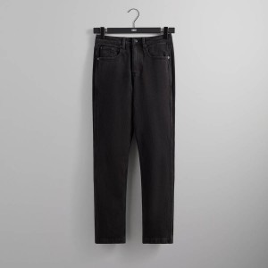 Black Men Kith Centre Straight Jeans | 4756-FXPGL