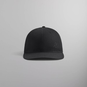Black Men Kith Chain Stitch Crest Aaron Cap | 9376-CLPRA