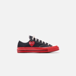 Black Men Kith Converse x Comme des Garçons CDG Play Red Sole Low Top Sneakers | 3249-SIQTU