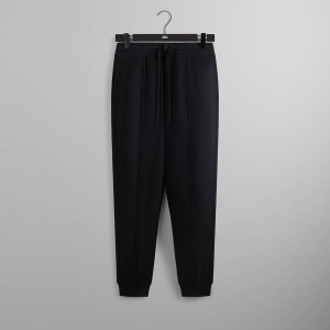 Black Men Kith Double Face Pierre Sweat Pants | 4961-BSGOM