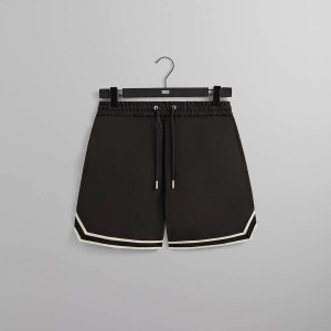 Black Men Kith Double Weave Curtis Shorts | 0641-VXHYF