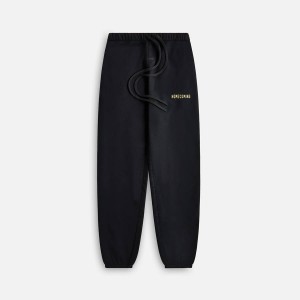 Black Men Kith Essentials Heavy Fleece Sweat Pants | 9234-LMRYQ