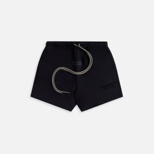 Black Men Kith Essentials Sweat Shorts | 7451-QPVGY