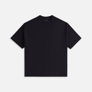 Black Men Kith Essentials T-Shirt | 0682-STFYL