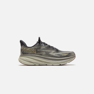 Black Men Kith HOKA Clifton 9 Sneakers | 3612-BSFAZ