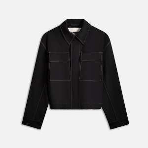 Black Men Kith Jil Sander Recycled Polyester Gabardine Blouson Jackets | 8542-HBFJR