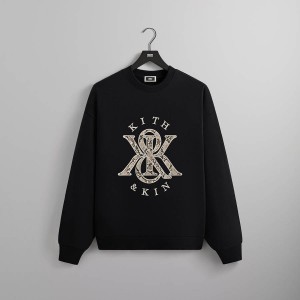 Black Men Kith KandK Python Nelson Crewneck Sweatshirts | 9627-KNGSD