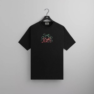 Black Men Kith Kithmas Ribbon T-Shirt | 6102-FGPUB