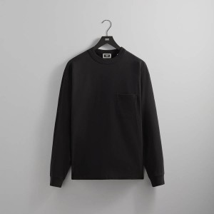 Black Men Kith Long Sleeve Leonard T-Shirt | 9418-QXKER