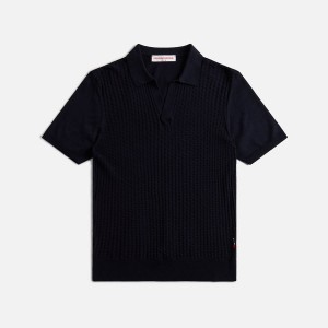 Black Men Kith Orlebar Brown Horton Tile Cotton Silk Shirts | 9581-TPOMD