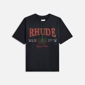 Black Men Kith Rhude Bay Of Angels Yacht T-Shirt | 3172-WPGIN