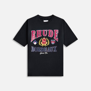 Black Men Kith Rhude Bordeaux Grand Shirts | 1079-ZJUAT