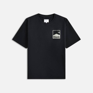 Black Men Kith Rhude Chevron T-Shirt | 1759-MNRTZ