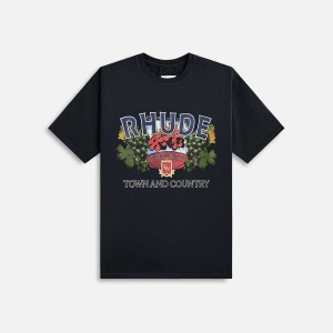 Black Men Kith Rhude Town And Country Shirts | 3412-XVPYC