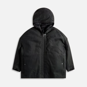 Black Men Kith Rick Owens Giacca Piumino Hooded Peter Jackets | 4952-CHWVP
