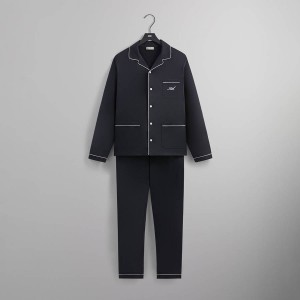 Black Men Kith Script Pajama Set Underwear | 9508-MQGJE