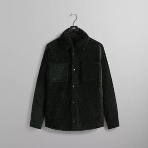 Black Men Kith Shearling Apollo Shirts | 5024-TYCSG