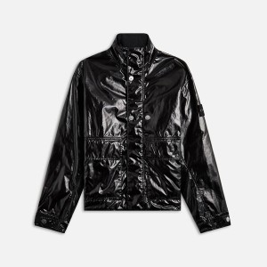 Black Men Kith Stone Island Mussola Gommata-Tc Garment Dyed Jackets | 2946-GFWHM