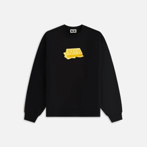 Black Men Kith Treats Waffle Butter Nelson Crewneck Sweatshirts | 2568-FEIGC