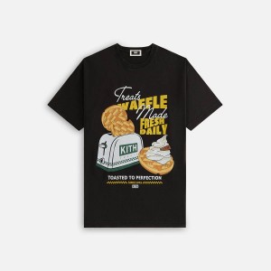 Black Men Kith Treats Waffle Toaster Vintage T-Shirt | 7351-FKNEU