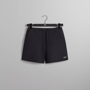 Black Men Kith Twill Collins Swim Shorts | 2981-ONZMR