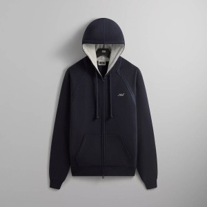 Black Men Kith Vale Raglan Full Zip Hoodie Sweatshirts | 4832-IDGKT
