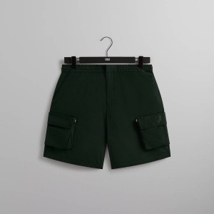 Black Men Kith Wrinkle Nylon Evan Cargo Shorts | 7052-DIOPR