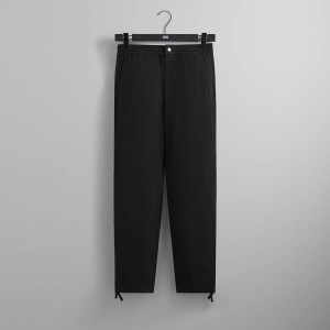 Black Men Kith Wrinkle Nylon Mercer 8 Pants | 1567-RBOFZ