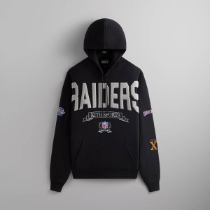 Black Men Kith and '47 for the NFL: Raiders Nelson Hoodie Sweatshirts | 6048-KJPYC