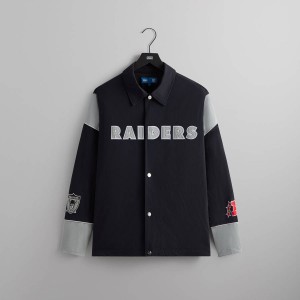 Black Men Kith and '47 for the NFL: Raiders Kieran Coaches Jackets | 8076-TCGKS